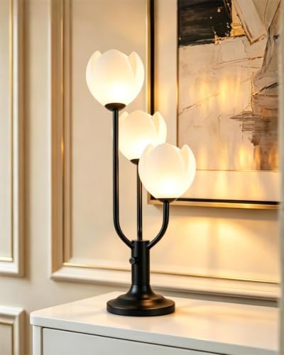 Lightdot Flower Table Lamp Floral Nightstand Lamp Home Decor Gift Dimmable by LightdotLighting