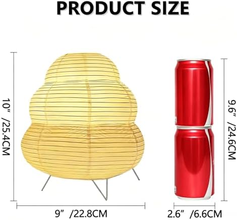 YY YEARCHY Rice Paper Table Lamp 10-inch Tall - Image 3