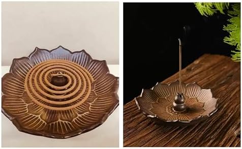 Lotus-Shaped Ceramic Incense Burner Stylish and Adorable Mini Altar Accessories Incense Burner, Incense Tray, Incense Holder Simple and Compact Meditation Yoga Gift Buddhist Altar Accessories - Image 3