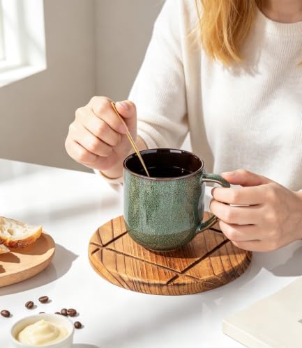 LERATIO Ceramic Coffee Mugs Set of 6,12oz Handmade Coffee Mugs Set - Image 5