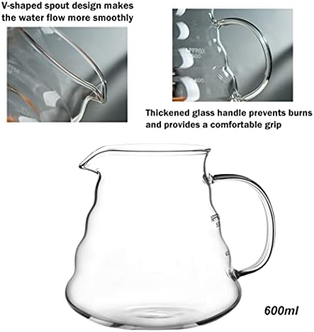 Pour Over Coffee Maker Set - Glass Dripper, Metal Stand, 600ml Heat-Resistant Server, 40 Filters - 4 in 1 for Home or Office (Bronze) - Image 3