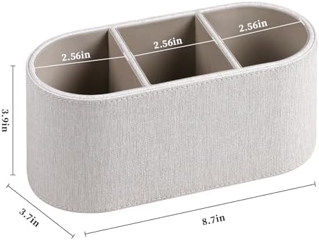 Remote Control Holder Pen Pencil Holder Desk Organizer Caddy(Linen) - Image 7