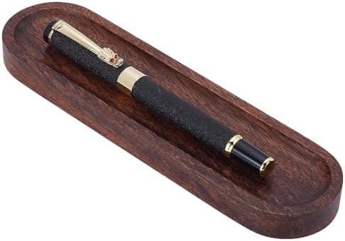 UNICRAFTALE Walnut Wood Desk Pen Tray Office Desk Organizer Minimalist Pencil Holder for Writing Instrument Rest Work Student Teacher Gift 7.48"x1.96" by UNICRAFTALE