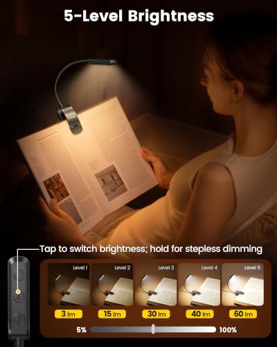 Glocusent 13 LED Book Lights for Reading at Night, Gifts for Book Lovers - Image 3