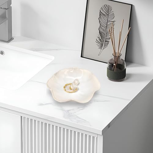 Shaped Ceramic Small Trinket Tray for Rings Earrings Keys Catchall Organizer Nightstand Or Entryway Decor Decorative Plate for Bedroom Vanity Office for Use - Image 5