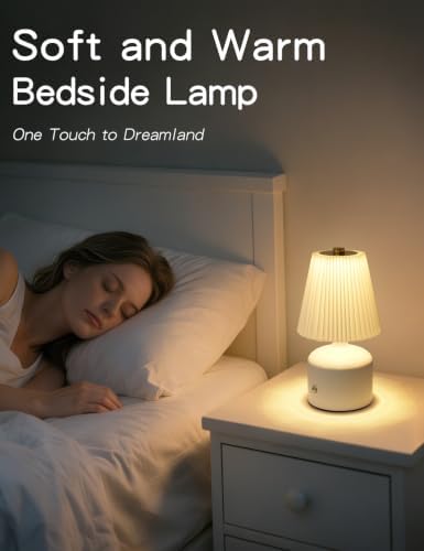 Small Table Lamp, Rechargeable Lamp with 3 Color Stepless Dimming - Image 4