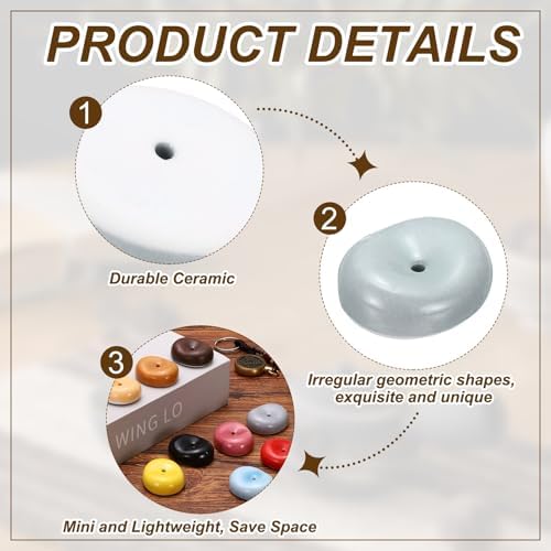 uxcell 2Pcs Ceramic Incense Holder Stick Incense Burner Holder Gray - Image 3