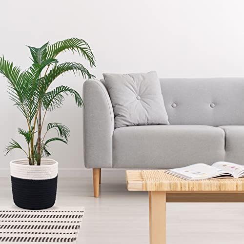 6.5 inch Planter Baskets for Indoor Planters Black&White - Image 5
