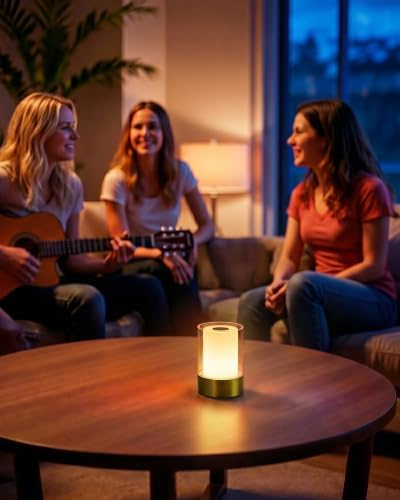 4" RGB Bronze Cordless Table Lamp 2, Small Outdoor Rechargeable Lamp - Image 6