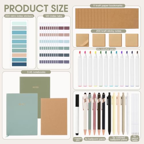 51 Pcs Aesthetic Journaling Stationery Set,Morandi Green - Image 2