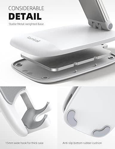 Lamicall White Cell Phone Stand for Desk, Phone Holder - Image 6