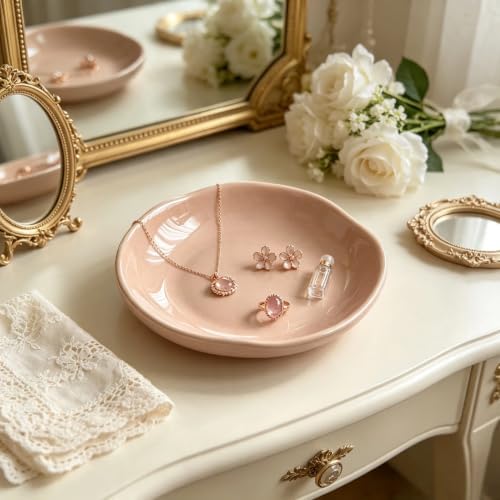 Ceramic Trinket Dish, Irregular Ring Jewelry Tray for Vanity Decor - Image 5