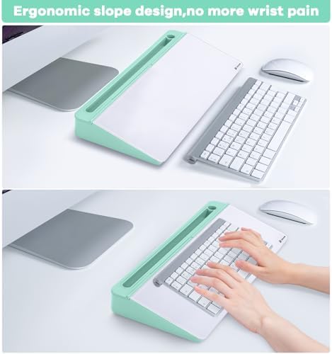 Varhomax Glass Desk Whiteboard with Storage, - Image 6