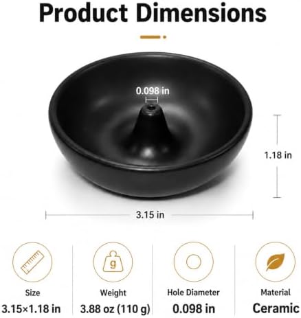 Compatible with Murphy's Incense Sticks Base, 3.15 in Ash Catcher Bowl - Image 2