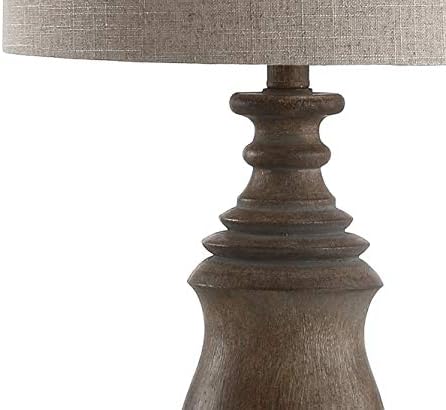 JONATHAN Y Abeline 28.5" LED Table Lamp Faux Wood Resin, Brown - Image 6