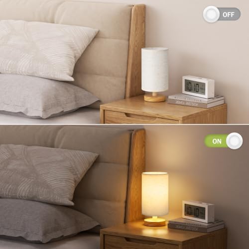 Fenmzee 8.5" Small Table Lamp for Bedroom - Inline Switch Bedside Lamp - Image 5