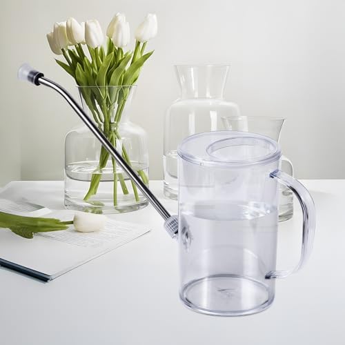 Plastic Watering Can - Small with Long Spout - 1/4 Gallon - 32 Oz - White - Image 4