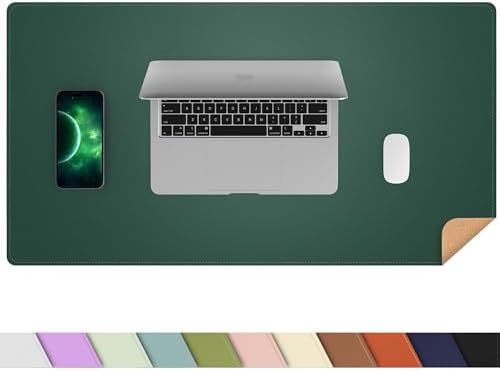 AFIING Cork Desk Mat, Dark Green, 31.5" x 17",Desk pad Protector by AFIING