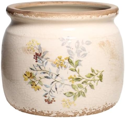 Xiaan Jiaju Ceramic Pots for Plants, Cottage Rustic Clay Flower Pots & Vase by XiaanJiaju