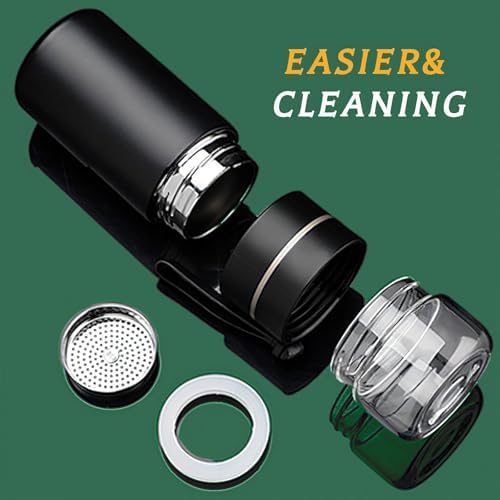 Glass Teapot With Infuser, Travel Tea Mug, Portable Tea Infuser Bottle 15OZ - Image 2