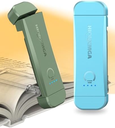 HIONXMGA 2-Pack,Rechargeable Book Lights for Reading in Bed,Green+Blue by HIONXMGA