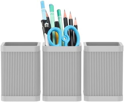 3PCS Aesthetic Pen Holder for Desk, Silicone Pencil Holder, Stylish Office Desk Decor, Reinforced and Thickened Desktop Organizer, Office Desks Organizer Accessories by Unknown