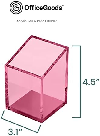 OfficeGoods Acrylic Pen and Pencil Holder, Pink - Image 2
