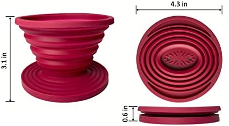 Attsky Collapsible Pour Over Coffee Dripper for Camping & Travel, Red - Image 4