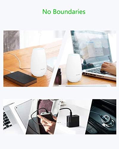 Car Diffuser 2nd Gen, Upgraded Ultrasonic Aromatherapy Oil Diffuser w/Auto Shut-Off & Adjustable Mist Modes, with Built-in USB Cable,Mini Humidifier for Car, Office, Nursery & Travel – White - Image 4