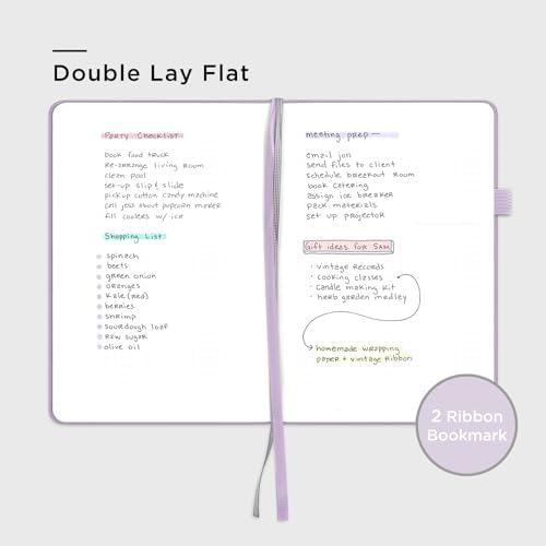 &And Per Se Dotted Journal Notebook, A5 Hardcover Aesthetic Dotted Notebook – 160 Pages 100gsm Thick Dot Grid Paper, 3 Sticker Sheets – Gift-Ready Journaling Kit for Women (Lavender) - Image 4
