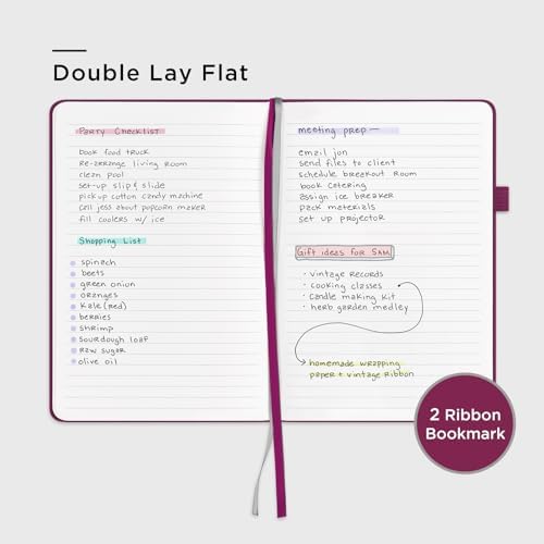 &And Per Se Lined Journal Notebook, 160 Pages, A5 5.7 x 8 inches College Ruled Thick Paper Notebook Journals for Writing, Hardcover Notebooks for Women Men Office School (1 Pack, Mulberry Purple) - Image 5