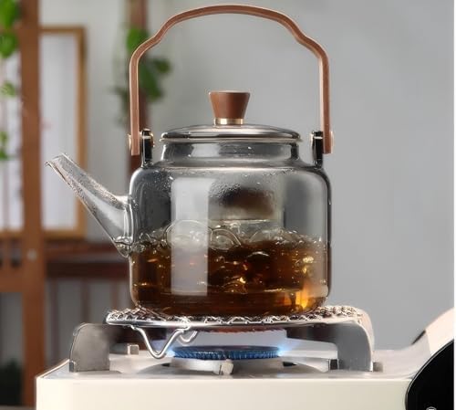 Tea Pot with Infuser for Loose Leaf Tea, Glass Teapot Stovetop, Heat Resistant Borosilicate Tea Kettle, Clear, 34oz/1000ml Capacity, Tea Strainer - Image 6