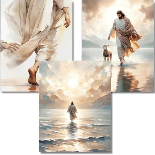 3pack Jesus Diamond Art Kits for Adult Diamond Painting Kit for Beginner by YOLENIX