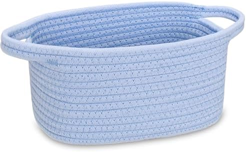 ABenkle Small Storage Basket, Mini Basket, Cute Tiny Cotton Rope Woven Basket, Shelf Basket, Boho Decorative Toy Storage Bin Gift Basket by ABenkle