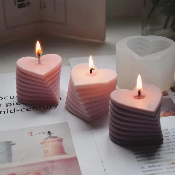 Candle Molds - Silicone Mold for Candles Making, DIY 3D Moulds for Soy Wax, Beeswax, Scented Candle, Valentine's Day Gifts (Rotating Love) by SlowlyTalk