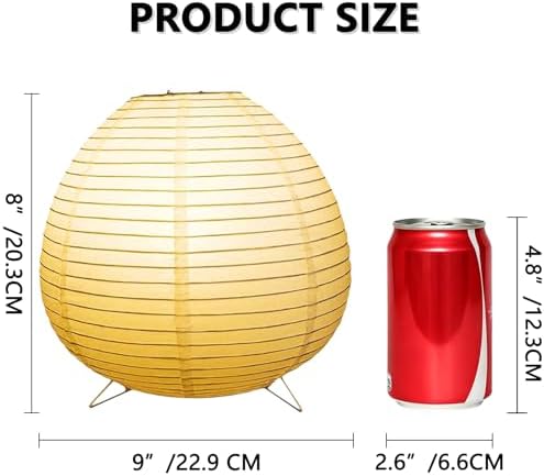 YY YEARCHY Rice Paper Table Lamp 8-inch Tall - Image 3
