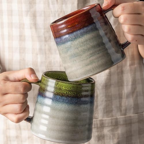 15.5oz Large Heavyweight Ceramic Mug, Reactive (Light Green) - Image 4