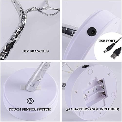 OURBAOFU 20'' 108LED Fairy Sparkly Tree Lamp with Remote Control - Image 5
