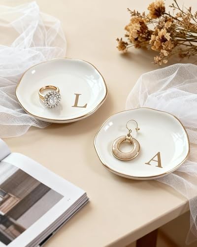 Ceramic Jewelry Tray Trinket Ring Dish Personalized Gifts for Women Bride - Image 6