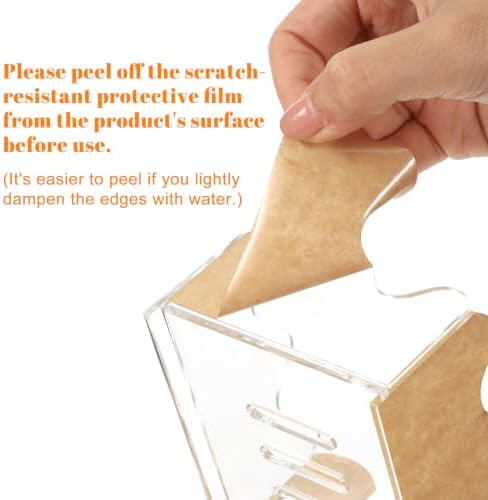 Clear Acrylic Sticky Note Holder Wavy Memo Pad Dispenser for Desk Storage - Image 4