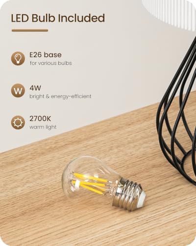 Black and White Table Lamp, Small Bedside Lamp, Pleated Lampshade - Image 3