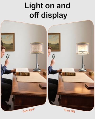 Lightdot Mid Century Table Lamp for Bedroom, Vintage Dimmable - Image 6
