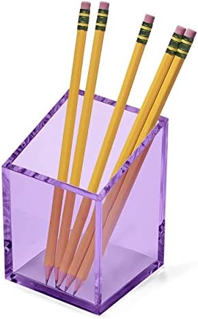 OfficeGoods Acrylic Pen and Pencil Holder, Purple - Image 4