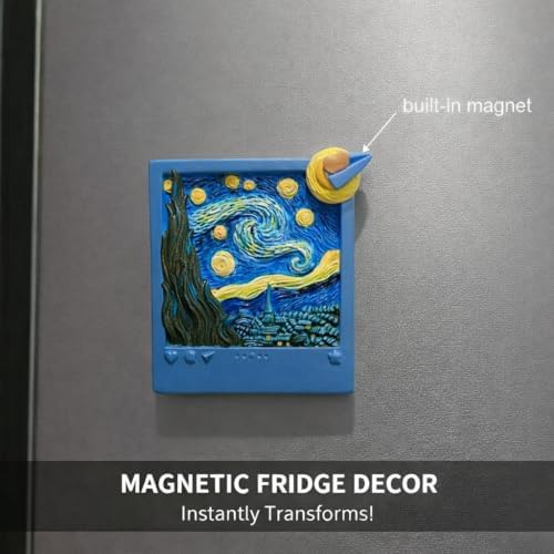 Dumblings 3D Painting Kit – DIY Coloring with Acrylic Paints & Brushes, Relaxing Mindful Craft for Home Decor or Fridge Magnet, Gift for Kids & Adults (3D Painting kit - Starry Night) - Image 5