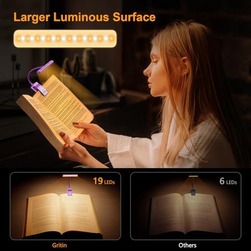 Gritin 19 LED Rechargeable Book Light for Reading in Bed - Image 5