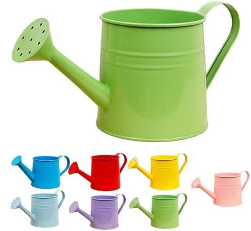 Small Watering Can, 1L Metal Flower Garden Watering Can, Gardening Tool Accessories for Outdoor Indoor Plants Lawn (Green) by Unknown