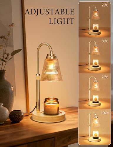 Candle Warmer Lamp with Timer Dimmable, Lamp Candle Warmer Birthday Gifts for Women, Black Adjustable Wax Melter Warmer for Jar Candles, House Warming Gift Home Decor - Image 3