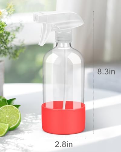 Glass Spray Bottles for Cleaning - 16 oz Spray Bottles with Silicone Sleeve - Image 4