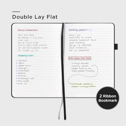 &And Per Se Lined Notebooks 3-Pack Gift Set, A5 Hardcover Journals, 160 Pages 100gsm Thick Paper, 3 Assorted Colors (Black, Blue, Green) - Image 3