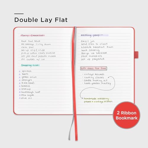 &And Per Se Lined Journal Notebook, 160 Pages, A5 5.7 x 8 inches College Ruled Thick Paper Notebook Journals for Writing, Hardcover Notebooks for Women Men Office School (1 Pack, Red) - Image 4